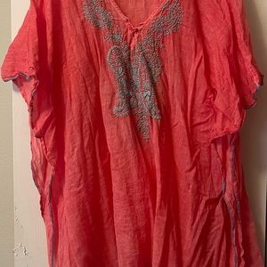Saks orange smock